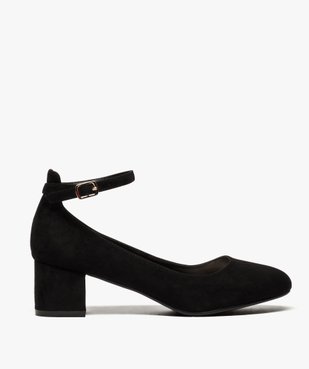 Escarpins femme à talon carré bout rond et bride cheville vue1 - GEMO(URBAIN) - GEMO