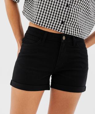 Short en coton stretch avec revers cousus femme vue13 - GEMO 4G FEMME - GEMO