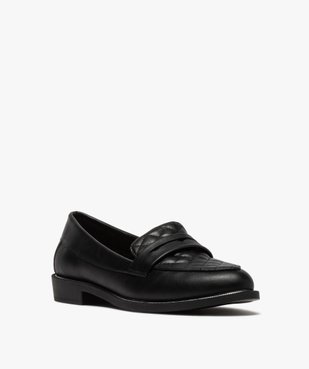 Mocassins femme à talon plat dessus matelassé vue2 - GEMO (CASUAL) - GEMO