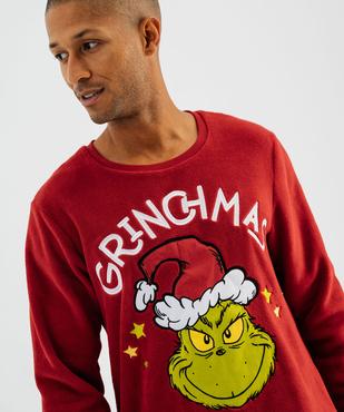 Pyjama de Noël en velours et polaire imprimé Le Grinch homme vue2 - THE GRINCH - GEMO