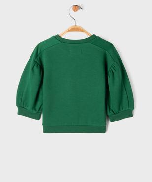 Sweat avec manches froncées et motif brodé bébé fille vue5 - GEMO 4G BEBE - GEMO