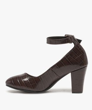Escarpins femme unis à talon et bride à boucle vue3 - Nikesneakers(URBAIN) - Nikesneakers