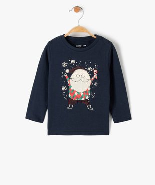 Tee-shirt bébé à manches longues avec motifs de Noël  vue2 - GEMO(BEBE DEBT) - GEMO