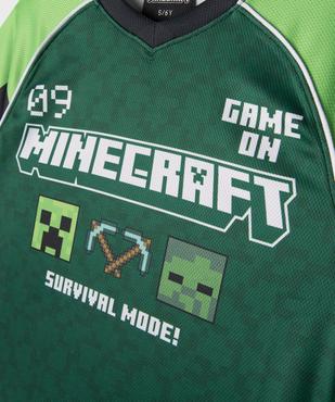 Tee-shirt de sport manches courtes imprimé garçon - Minecraft vue3 - MINECRAFT - GEMO