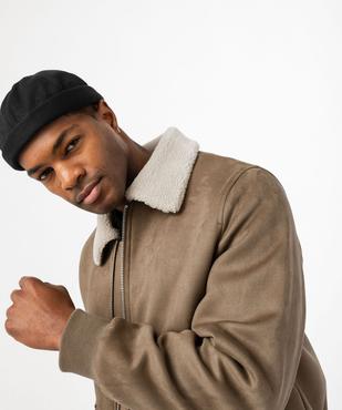 Blouson en velours avec doublure fourrure imitation homme vue1 - GEMO (HOMME) - GEMO