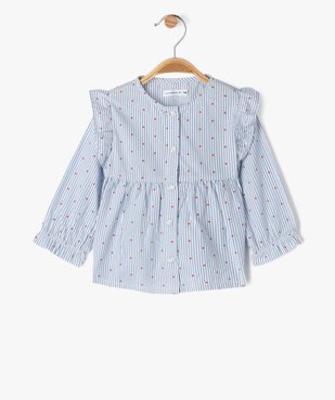 Blouse manches longues à rayures bébé fille - LuluCastagnette vue1 - LULUCASTAGNETTE - GEMO