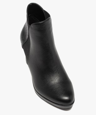 Boots femme à talon unies détails imitation serpent vue5 - GEMO(URBAIN) - GEMO