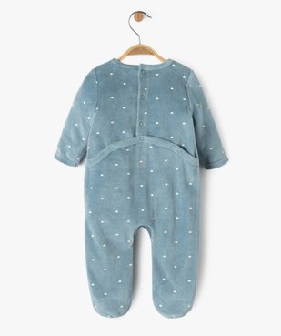 Pyjama en velours à motif ourson bébé garçon vue3 - GEMO 4G BEBE - GEMO