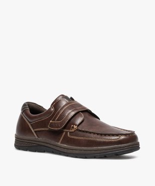 Chaussures bateau homme confort fermeture scratch vue2 - GEMO (CONFORT) - GEMO