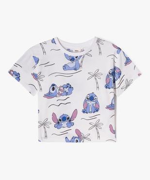 Tee-shirt manches courtes oversize à motif Stitch fille - Disney vue2 - LILO & STITCH - GEMO
