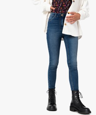 Jean fille coupe ultra skinny taille haute vue1 - GEMO 4G FILLE - GEMO