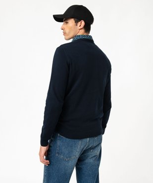 Pull à col rond en coton homme vue3 - GEMO (HOMME) - GEMO