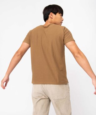 Tee-shirt homme en maille piquée avec poche poitrine vue3 - GEMO (HOMME) - GEMO