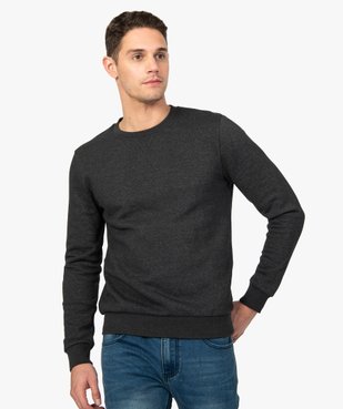 Sweat homme molletonné contenant du coton bio vue1 - GEMO 4G HOMME - GEMO