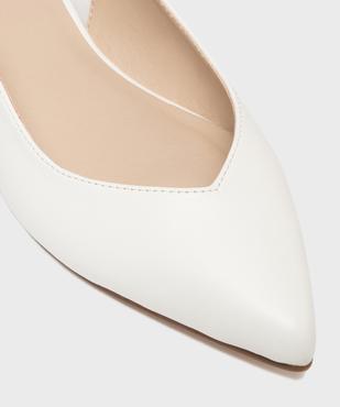 Escarpins slingback à bout pointu et talon plat femme - Follow Me vue5 - FOLLOW ME - GEMO