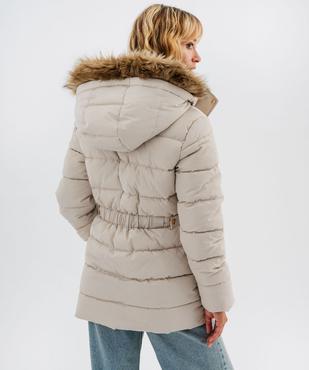 Doudoune mi-longue à capuche femme vue3 - GEMO 4G FEMME - GEMO