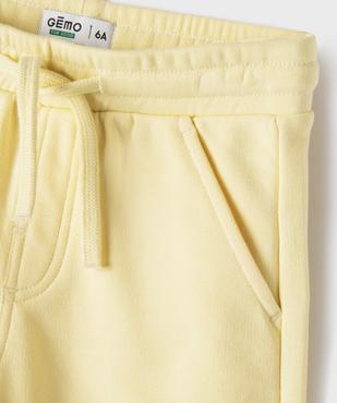 Bermuda en maille French Terry avec ceinture ajustable garçon vue3 - GEMO 4G GARCON - GEMO