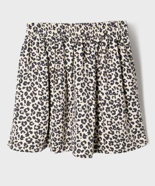 Jupe évasée à motif léopard avec taille élastique fille vue1 - GEMO (ENFANT) - GEMO