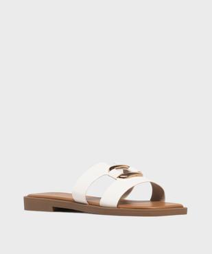 Mules plates avec bijou sur le dessus femme - Follow Me vue2 - FOLLOW ME - GEMO