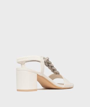 Sandales à talon large et bride bijou en strass femme vue4 - VALENTINA BALDA - GEMO