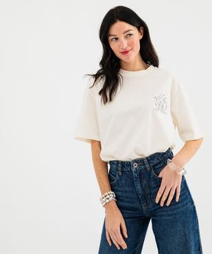 Haut de pyjama avec motif poitrine et dos mixte vue5 - GEMO 4G FEMME - GEMO