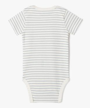 Bodies à manches courtes avec motifs marins bébé garçon (lot de 3) vue3 - GEMO 4G BEBE - GEMO