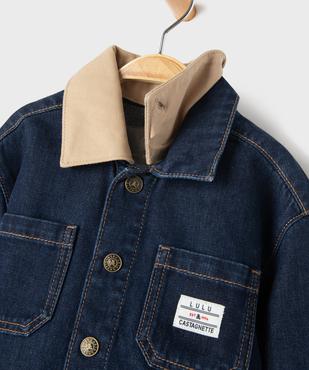 Veste en jean à boutons-pression et col fantaisie amovible bébé garçon - LuluCastagnette vue3 - LULUCASTAGNETTE - GEMO
