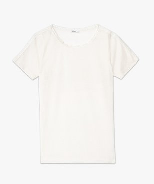 Tee-shirt femme à manches courtes en maille fine vue4 - GEMO(FEMME PAP) - GEMO
