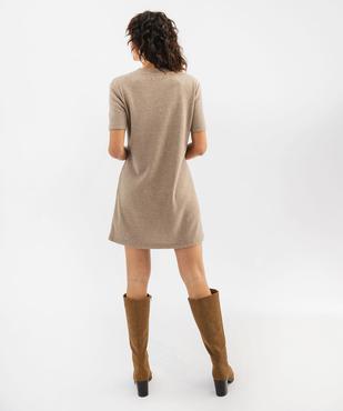 Robe pull à manches courtes et col rond femme vue4 - GEMO(FEMME PAP) - GEMO