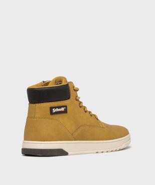 Boots homme à lacets ronds, zip et semelle sportswear - Schott vue4 - SCHOTT - GEMO