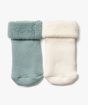 Bottons en coton avec intérieur bouclette bébé (lot de 2) vue1 - GEMO 4G BEBE - GEMO