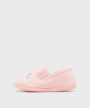 Chaussons pantoufles en velours moelleux imprimé arc-en-ciel fille vue3 - GEMO (ENFANT) - GEMO