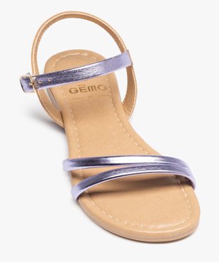 Sandales fille unies à fines brides métallisées vue5 - GEMO (ENFANT) - GEMO