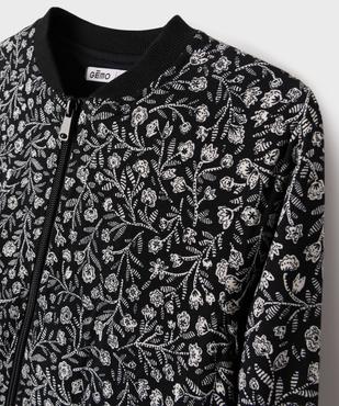 Veste zippée fluide en viscose fleurie fille vue2 - GEMO (ENFANT) - GEMO