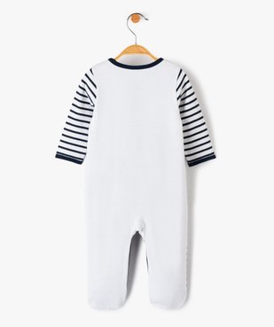 Pyjama bébé garçon à rayures ouverture devant vue3 - GEMO(BB COUCHE) - GEMO