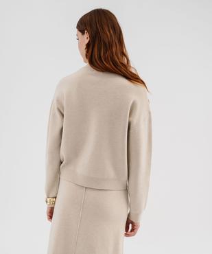 Pull à col montant coupe loose femme vue4 - GEMO 4G FEMME - GEMO