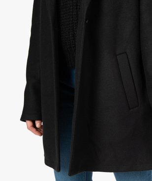 Manteau court femme en matière extensible et grand col vue2 - Nikesneakers(FEMME PAP) - Nikesneakers