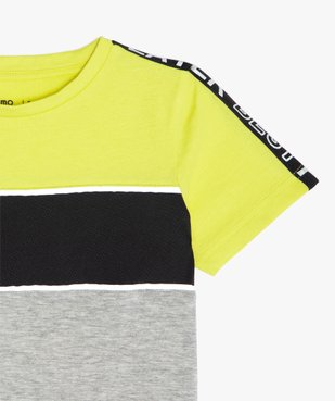 Tee-shirt garçon tricolore spécial sport vue2 - GEMO (ENFANT) - GEMO