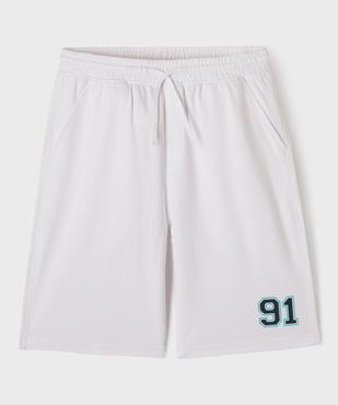 Bermuda de sport à taille élastiquée 100% coton garçon vue1 - GEMO (JUNIOR) - GEMO