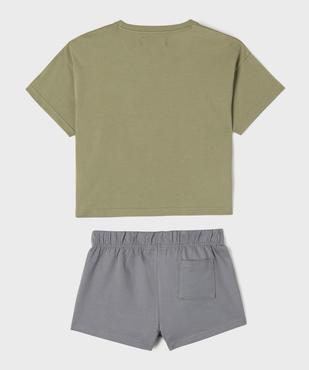 Pyjashort bicolore avec inscription XXL fille - Camps United vue4 - CAMPS - GEMO