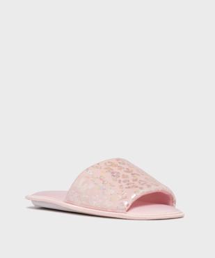 Mules d’intérieur à motifs scintillants femme vue2 - GEMO(HOMWR FEM) - GEMO
