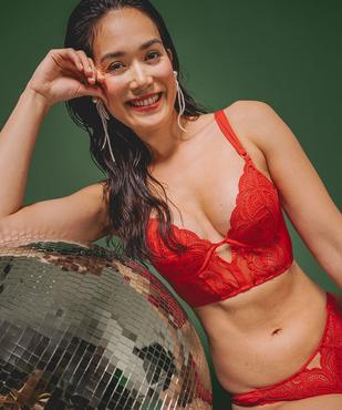 Soutien-gorge bustier push-up en dentelle vue1 - GEMO(HOMWR FEM) - GEMO