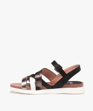 Sandales fille à brides croisées et détails métallisés vue3 - GEMO (ENFANT) - GEMO