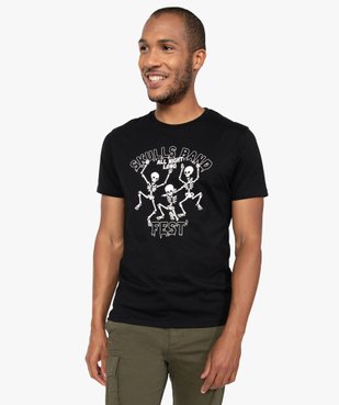Tee-shirt homme à manches courtes et motif squelettes vue1 - GEMO (HOMME) - GEMO