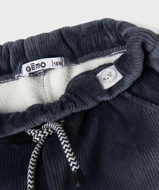Pantalon en velours côtelé avec doublure polaire bébé vue3 - GEMO(BEBE DEBT) - GEMO