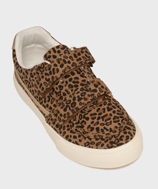Tennis en toile à scratch imprimé léopard fille vue5 - LOVELY WINGS GEMO FOR GOOD - GEMO