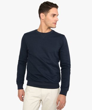 Sweat homme molletonné contenant du coton bio vue1 - GEMO C4G HOMME - GEMO