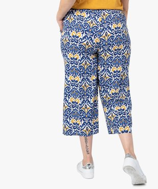 Pantalon femme grande taille en toile imprimée coupe ample vue3 - GEMO(FEMME PAP) - GEMO