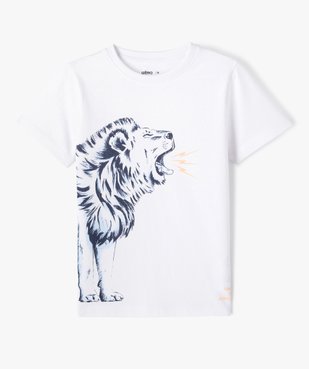 Tee-shirt garçon à manches courtes avec motif lion vue1 - GEMO 4G GARCON - GEMO