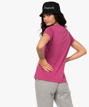Tee-shirt femme à manches courtes et motif patiné - CAMPS vue3 - CAMPS UNITED - GEMO